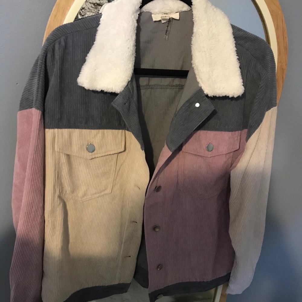 NWT Colorblock Corduroy Jacket